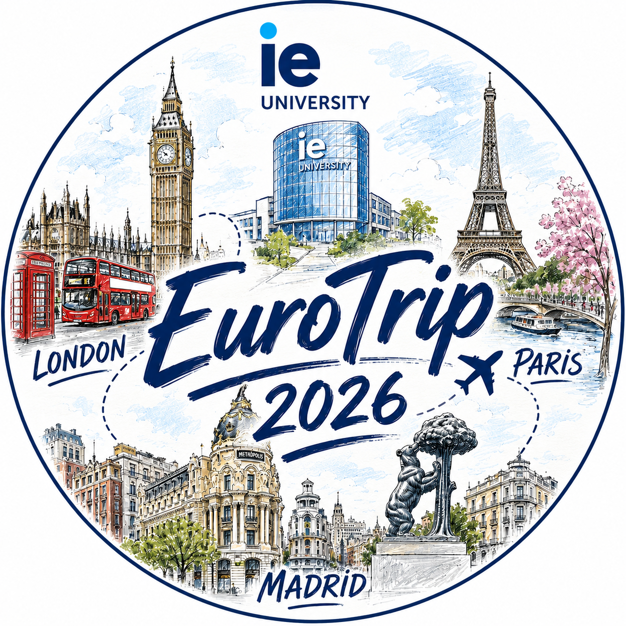 Europe Trip 2026 final trip emblem