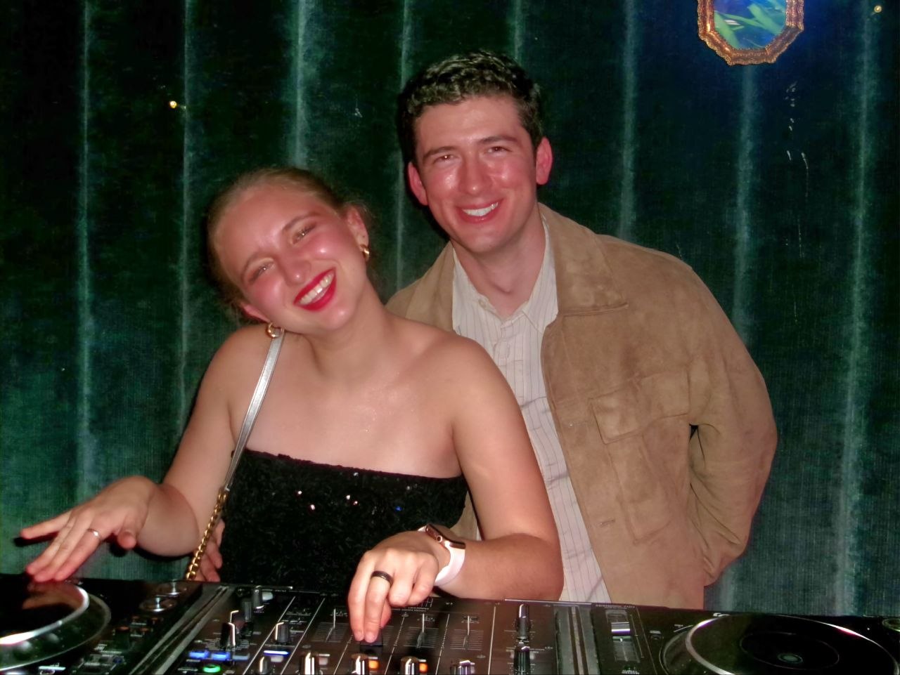 Ximena and Gabriel Jr. smiling together as young adults.